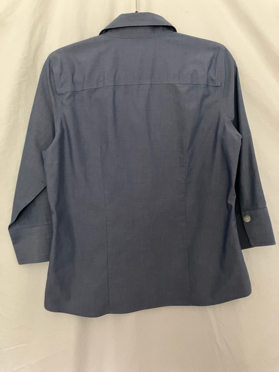 Foxcroft Slate Blue Button-Down Shirt